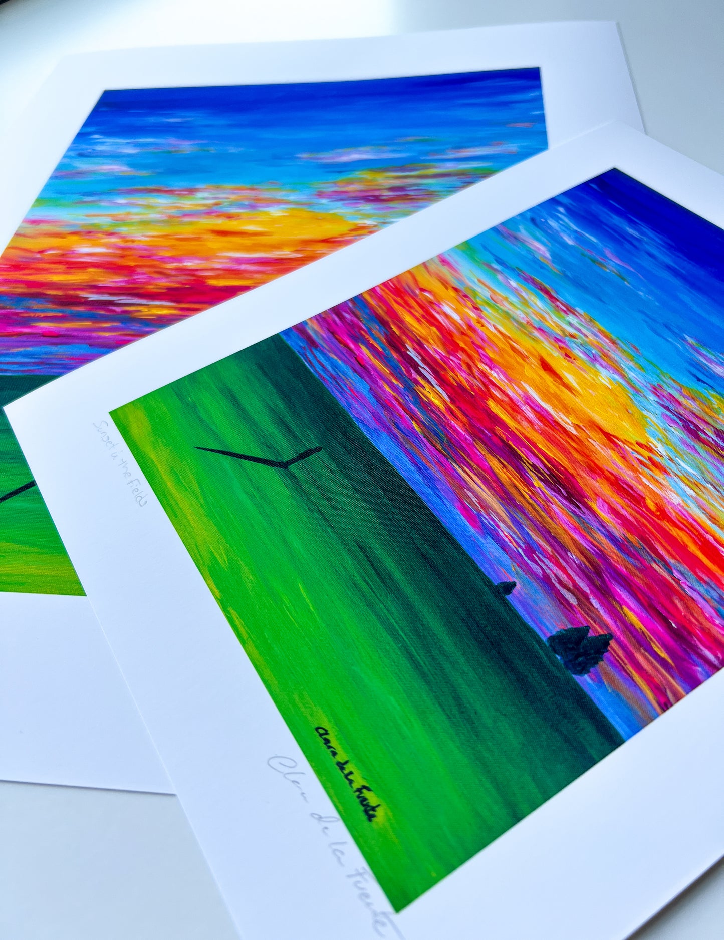 Sunset in the Fields Art Print