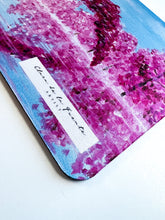 Load image into Gallery viewer, Close up of Cherry Blossom art mousepad 

