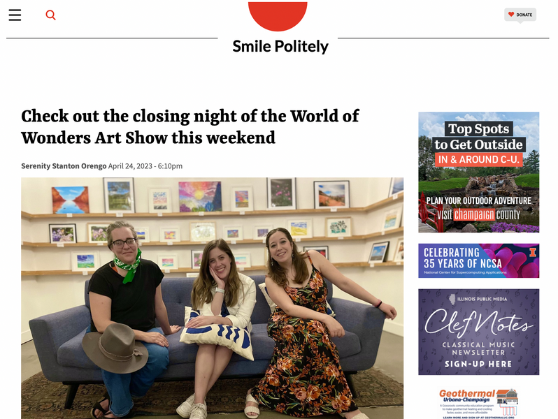 Our show closing event got featured in Smile Politely!