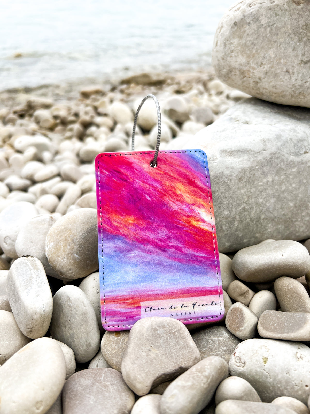 Flame Clouds Luggage Art Tag