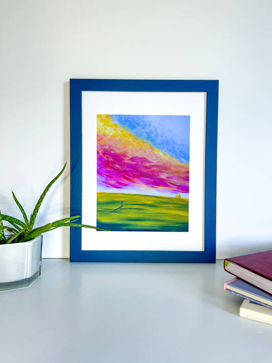 Sunrise in the  Fields Art Print