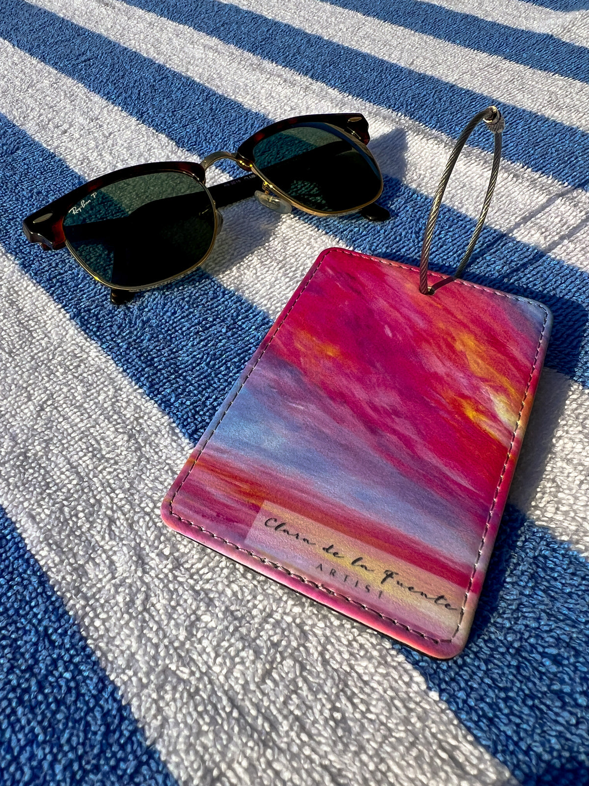 Flame Clouds Luggage Art Tag