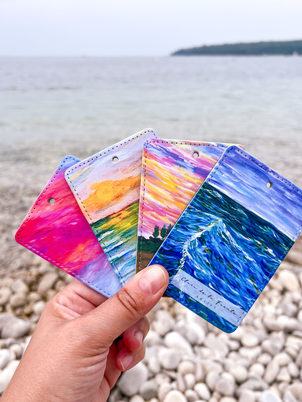 Flame Clouds Luggage Art Tag