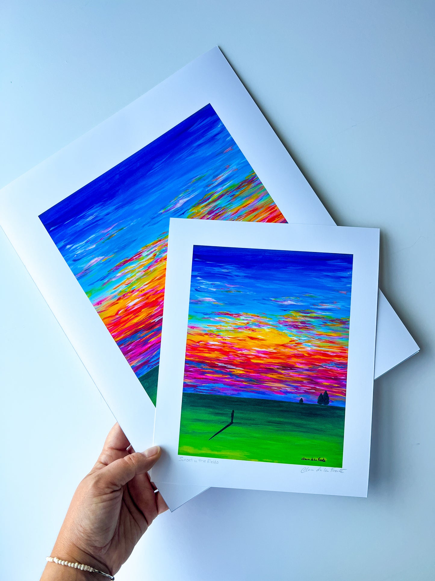 Sunset in the  Fields Art Print