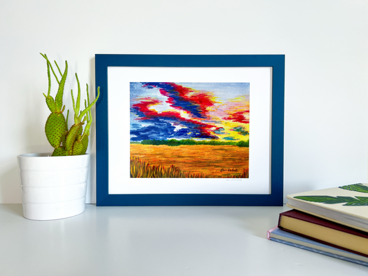 Sunset at Meadowbrook Park Art Print