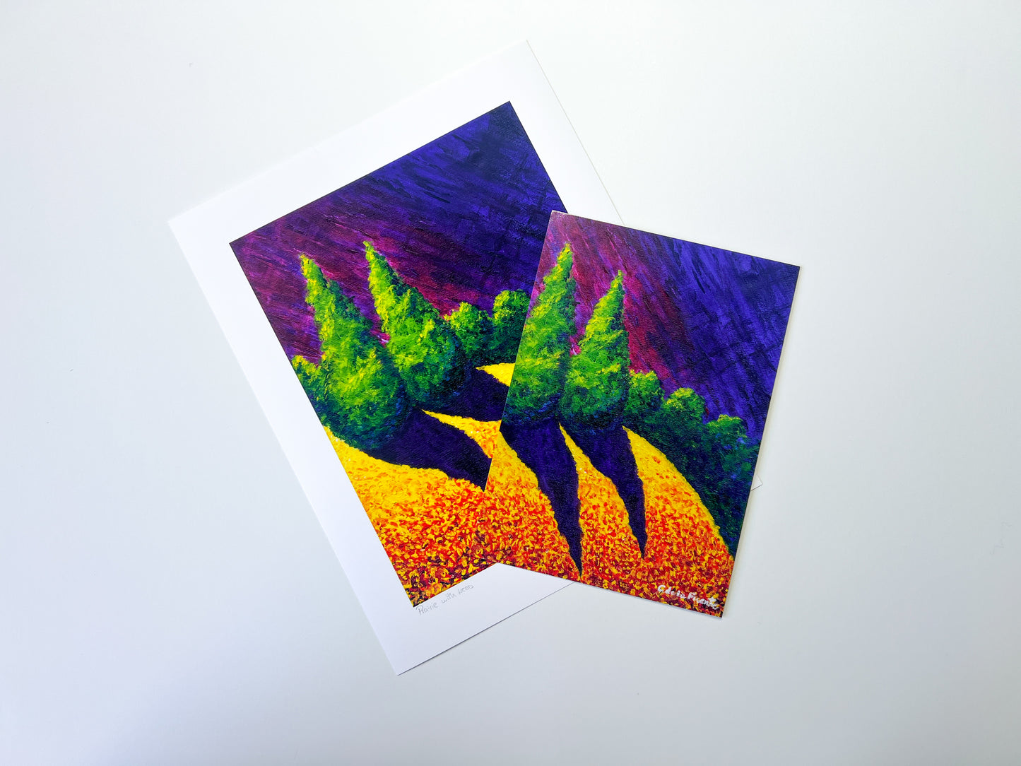 Prairie with Trees Art Print