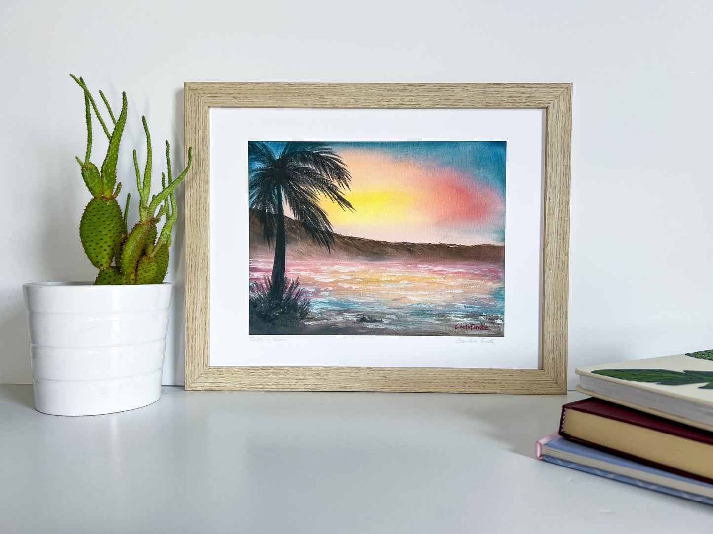 Sunset in Hawaii Art Print