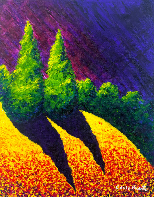 Prairie with Trees Art Print