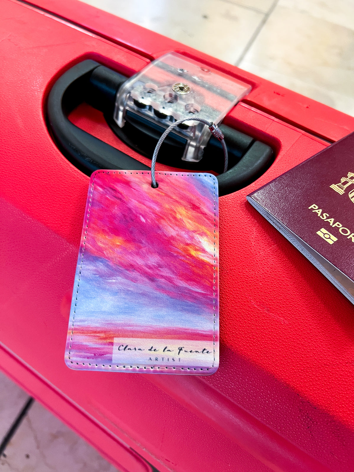 Flame Clouds Luggage Art Tag