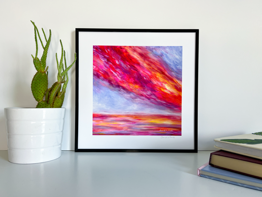 Flame Clouds Art Print