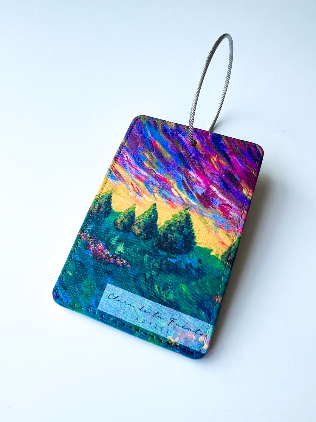 Purple Rain Luggage Art Tag