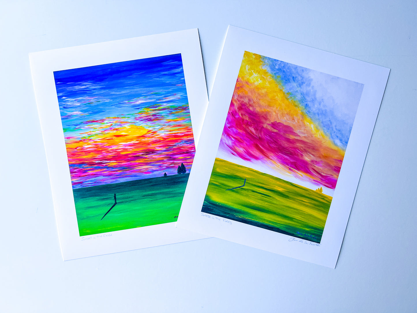 Sunset in the  Fields Art Print