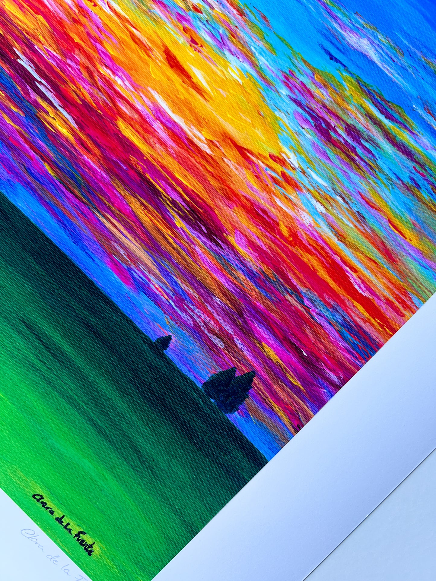 Sunset in the  Fields Art Print