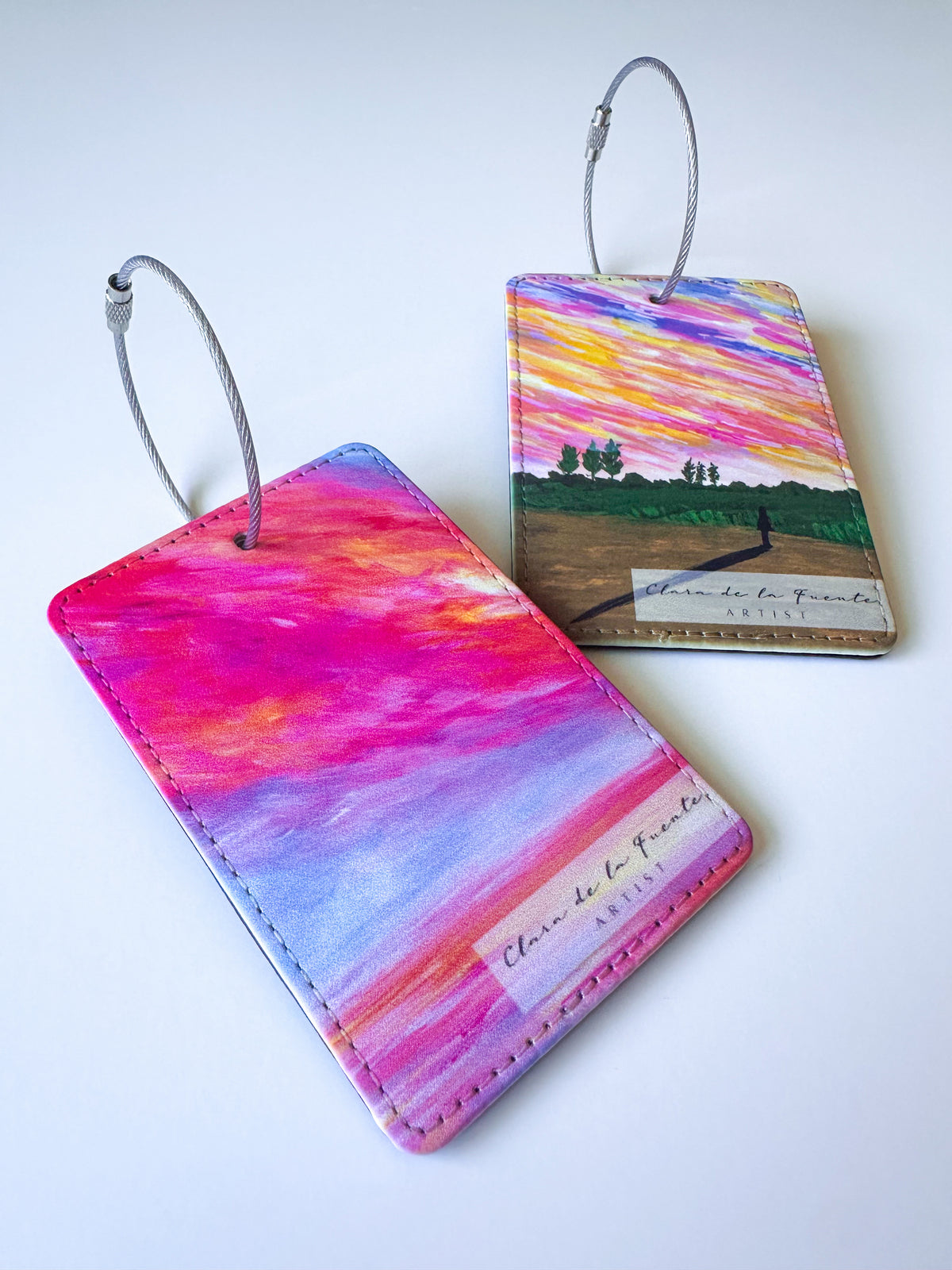Flame Clouds Luggage Art Tag