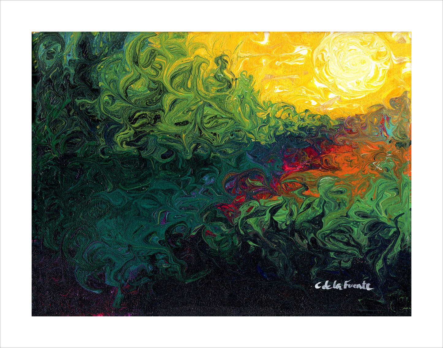 Amazonas amazon Landscape art print by Clara de la Fuente Artist 