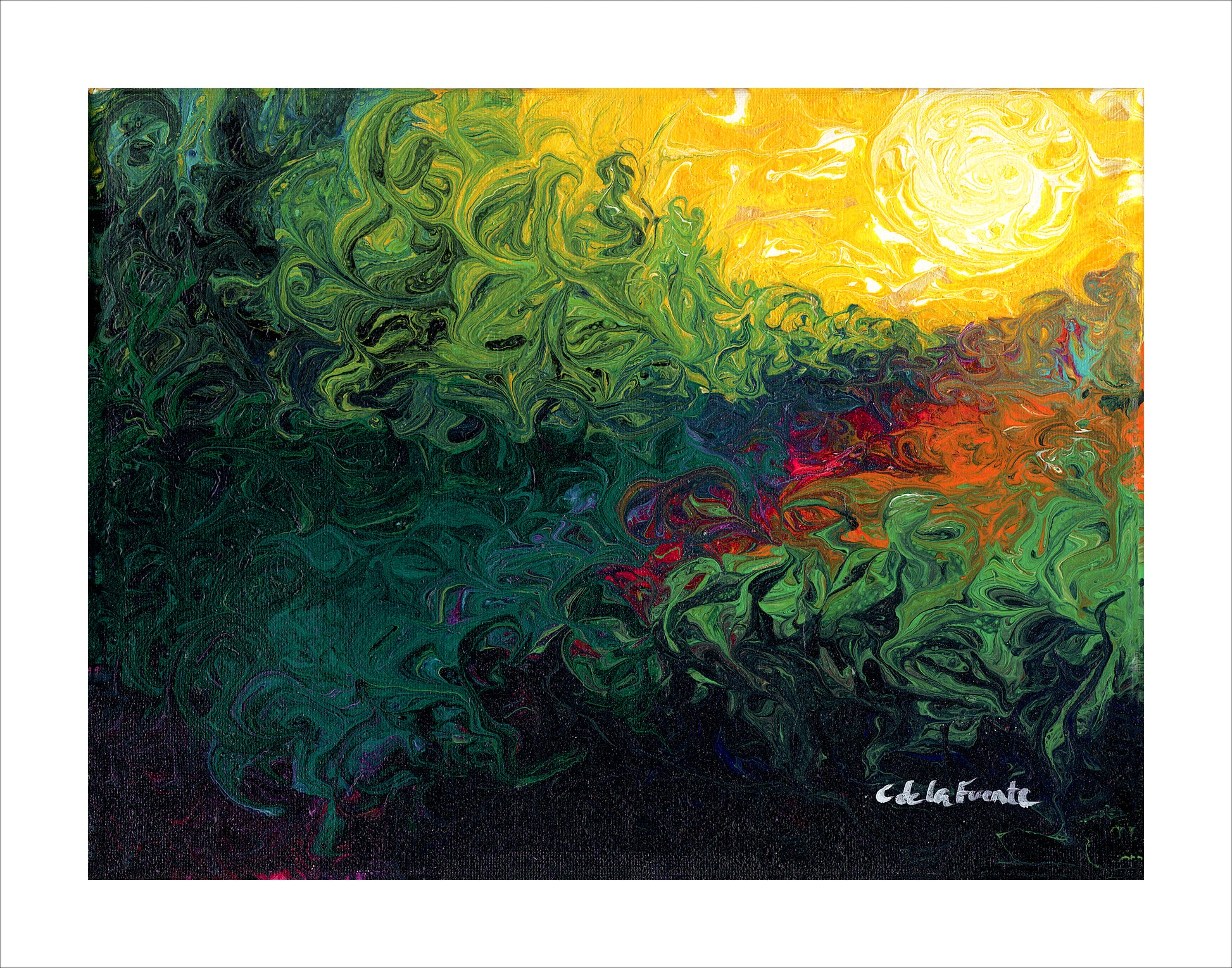 Amazonas amazon Landscape art print by Clara de la Fuente Artist 