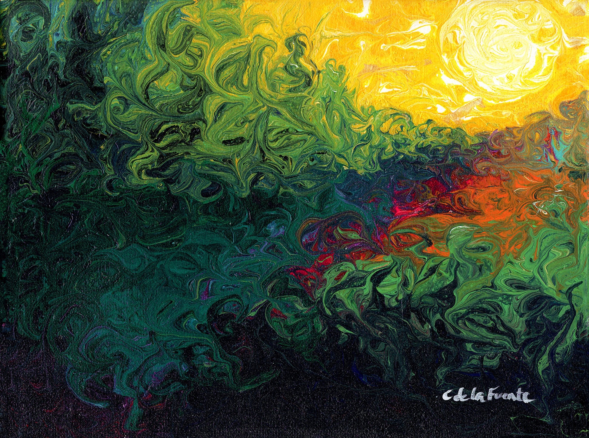 Amazonas amazon Landscape art print by Clara de la Fuente Artist 