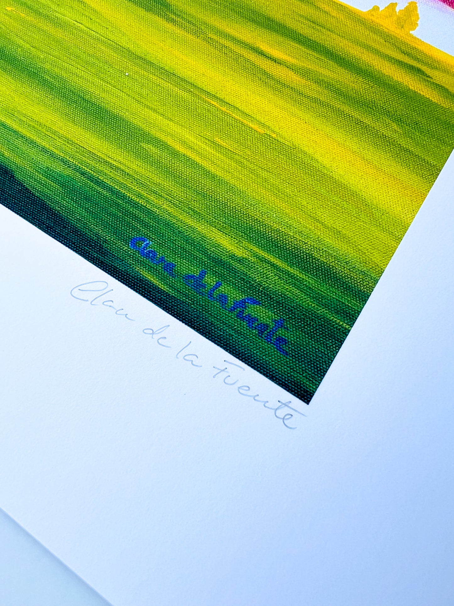 Sunrise in the  Fields Art Print