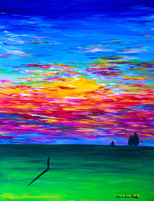 Sunset in the  Fields Art Print