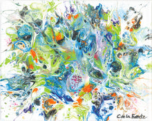 Load image into Gallery viewer, Butterflies Abstract Expressionist Landscape art print from Clara de la Fuente Artist
