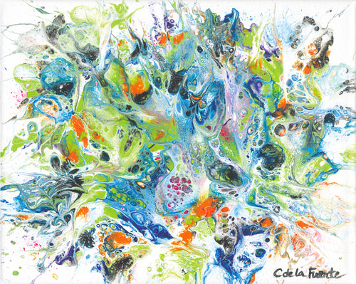 Butterflies Abstract Expressionist Landscape art print from Clara de la Fuente Artist