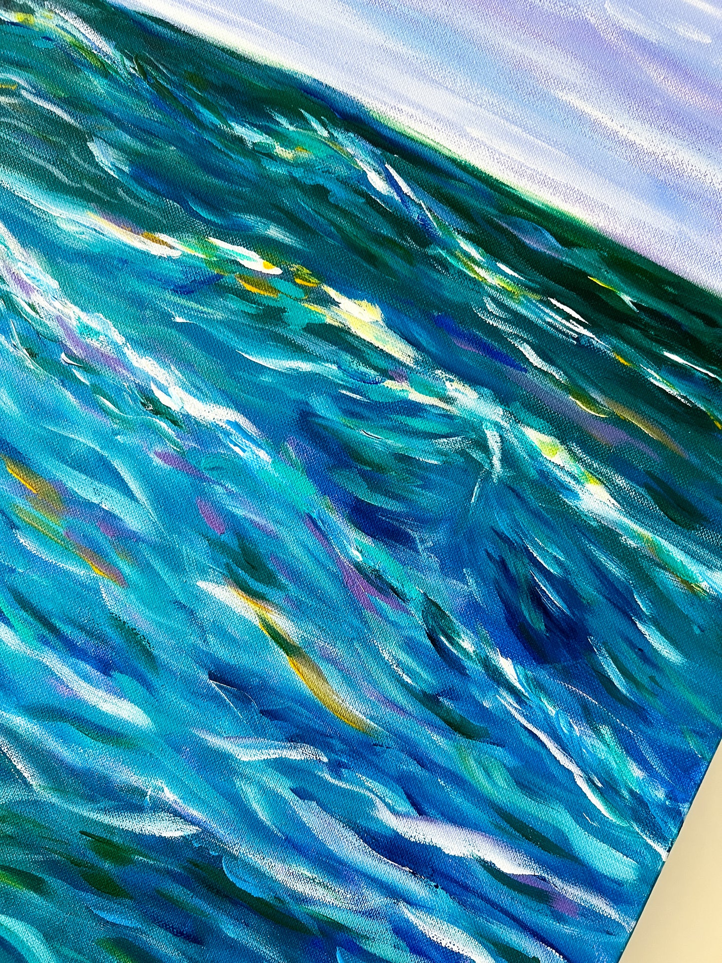 Detail of wave on original painting