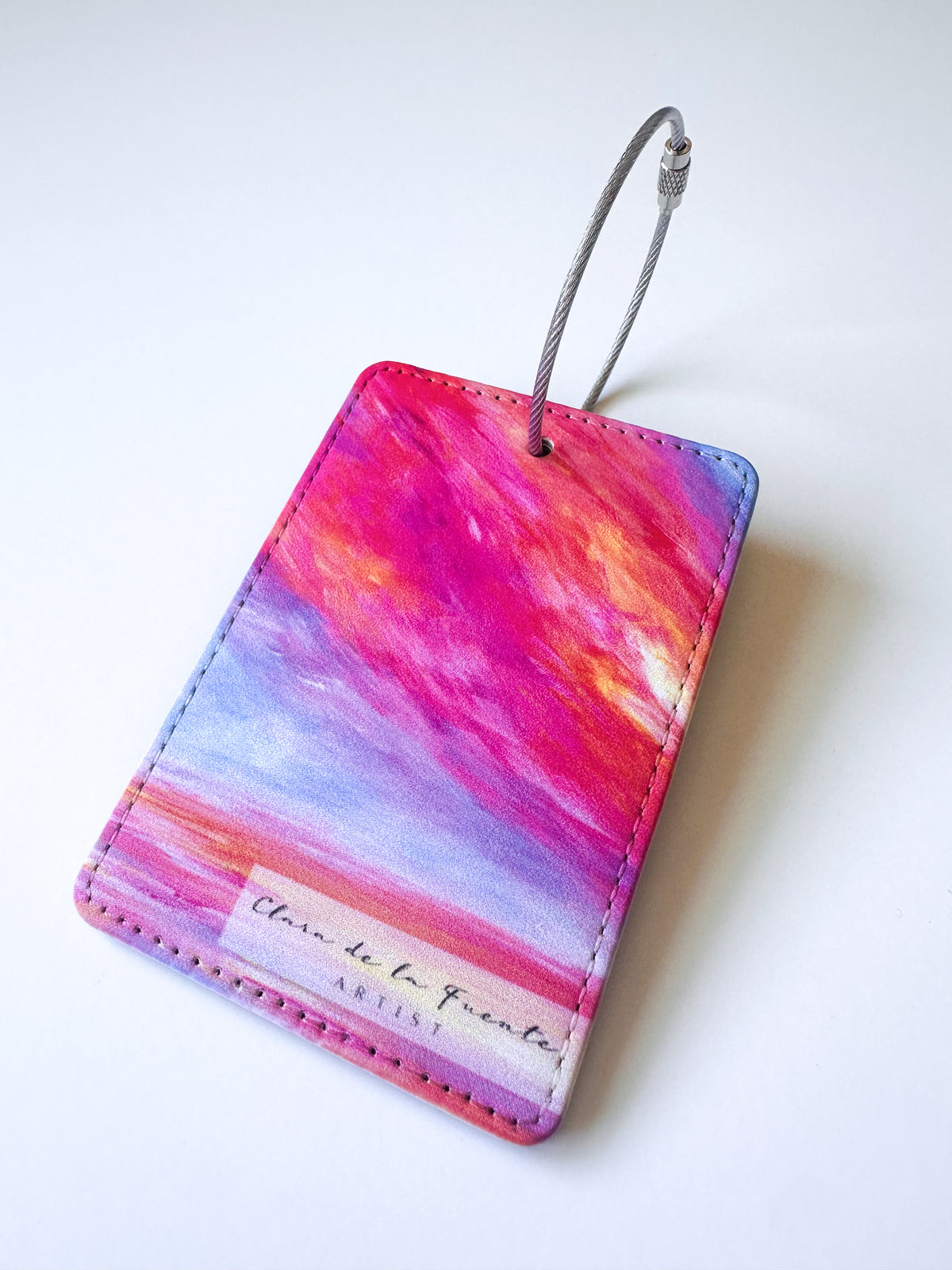 Flame Clouds Luggage Art Tag
