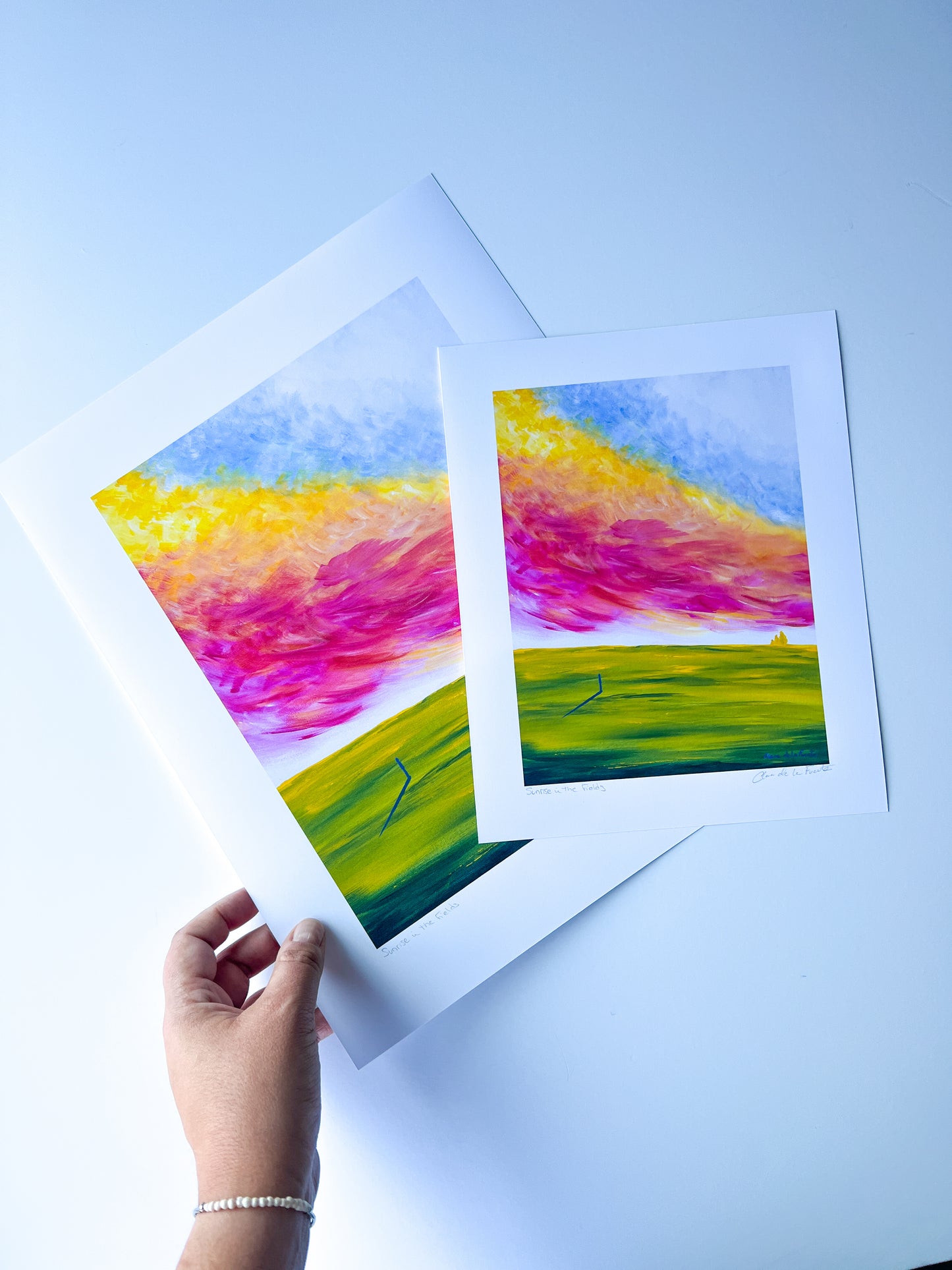 Sunrise in the  Fields Art Print