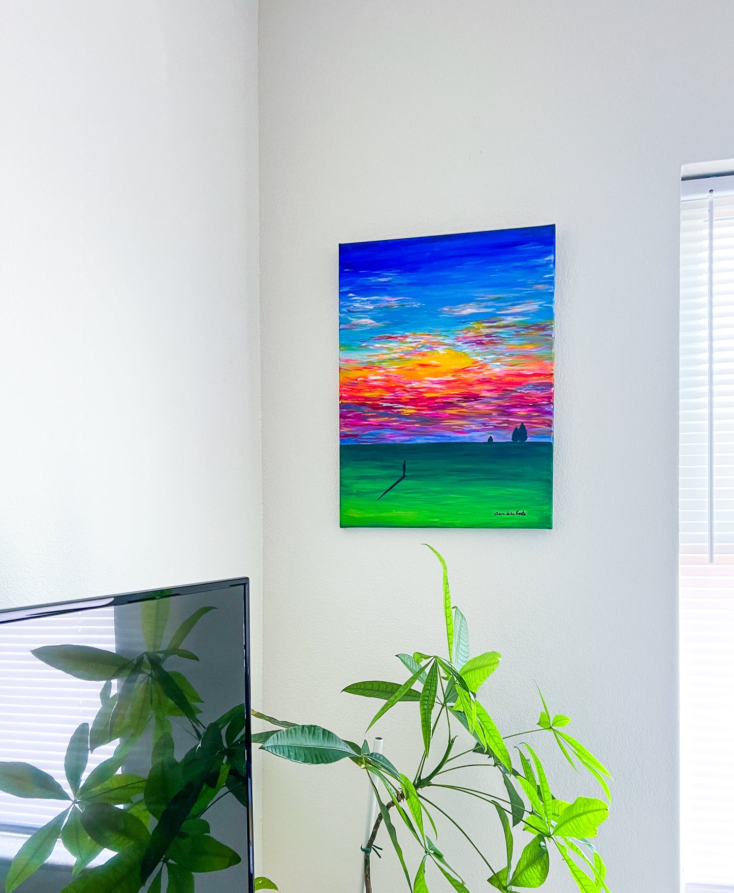 Sunset in the  Fields Art Print