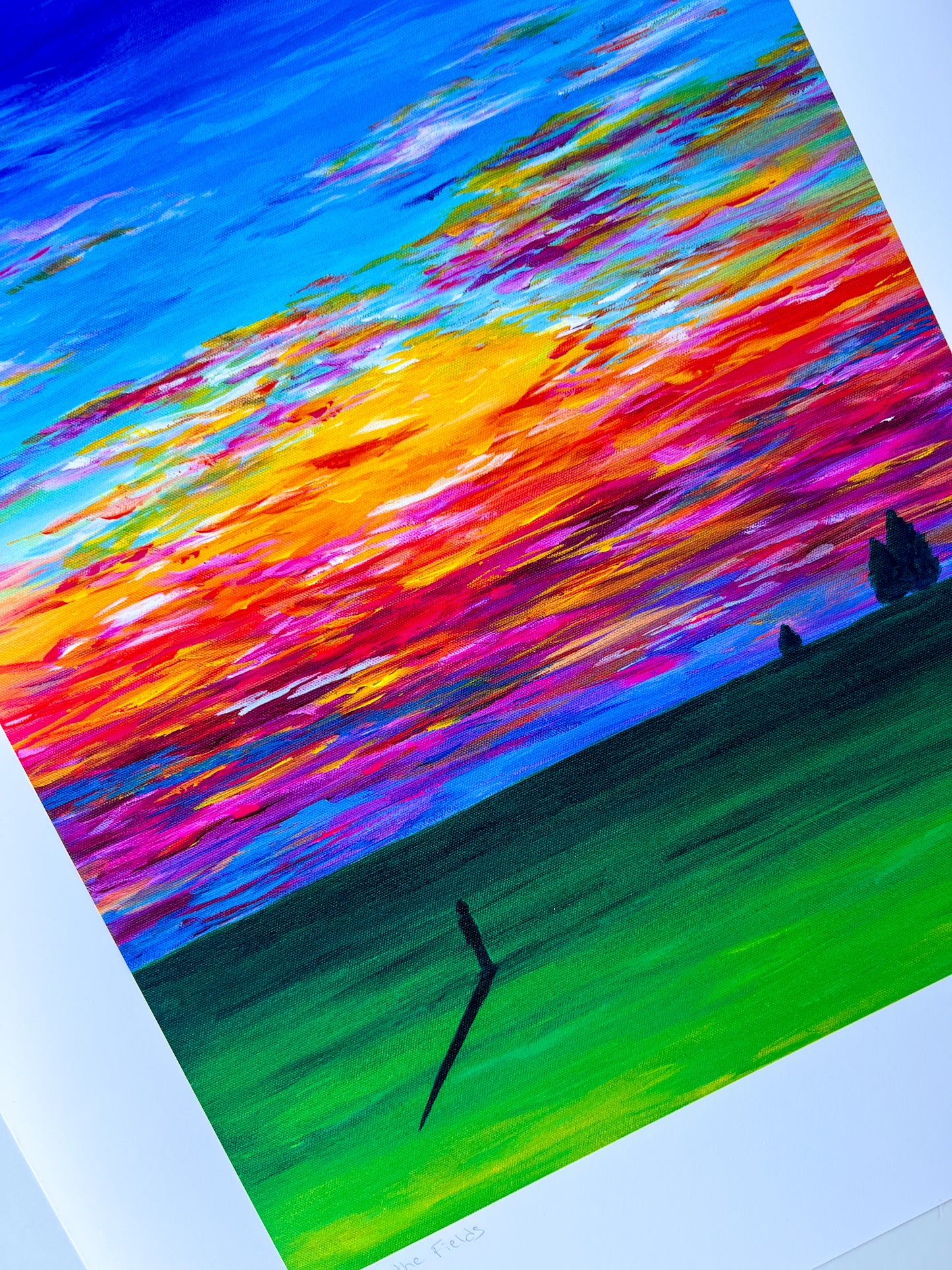 Sunset in the  Fields Art Print