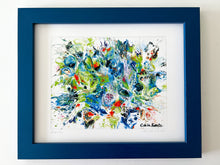 Load image into Gallery viewer, Framed Print Butterflies Abstract Expressionist Landscape art print from Clara de la Fuente Artist
