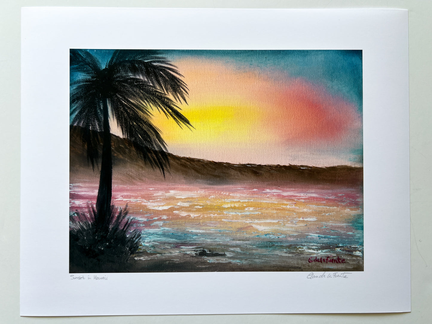 Sunset in Hawaii Art Print
