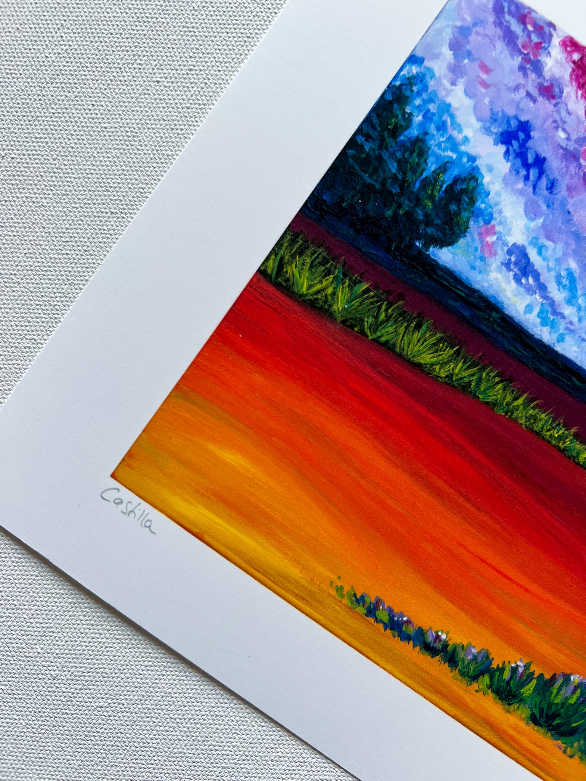 Close up of Castilla Landscape art print by Clara de la Fuente Artist 
