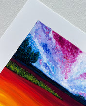 Load image into Gallery viewer, Top corner of Close up of Castilla Landscape art print by Clara de la Fuente Artist 
