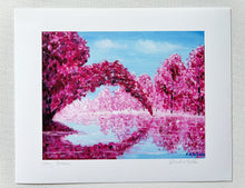 Load image into Gallery viewer, Art print  Cherry Blossom Japan Park Expressionist Landscape art print from Clara de la Fuente Artist

