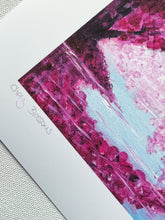 Load image into Gallery viewer, Detail Art print  Cherry Blossom Japan Park Expressionist Landscape art print from Clara de la Fuente Artist
