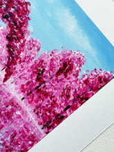 Load image into Gallery viewer, Detail Art print  Cherry Blossom Japan Park Expressionist Landscape art print from Clara de la Fuente Artis
