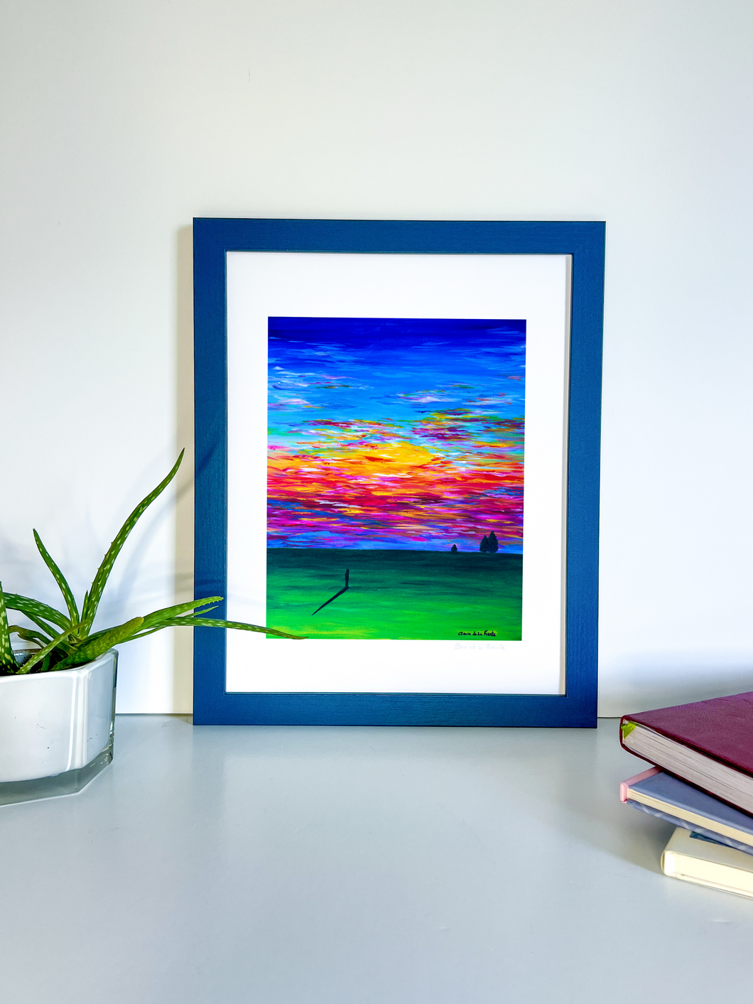 Sunset in the  Fields Art Print