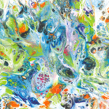 Load image into Gallery viewer, Detail close up of Print Butterflies Abstract Expressionist Landscape art print from Clara de la Fuente Artist
